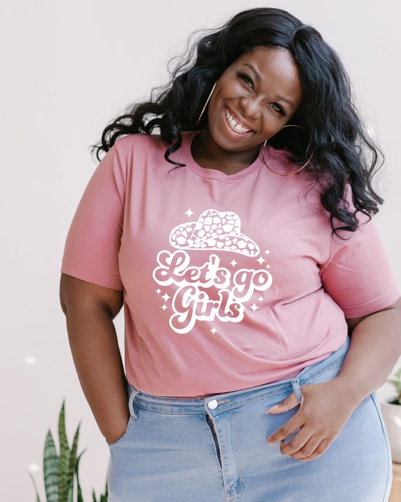 Front of a model wearing a size Large Let's Go Girls Leopard Hat in Mauve by Simply Sage Market. | dia_product_style_image_id:281693